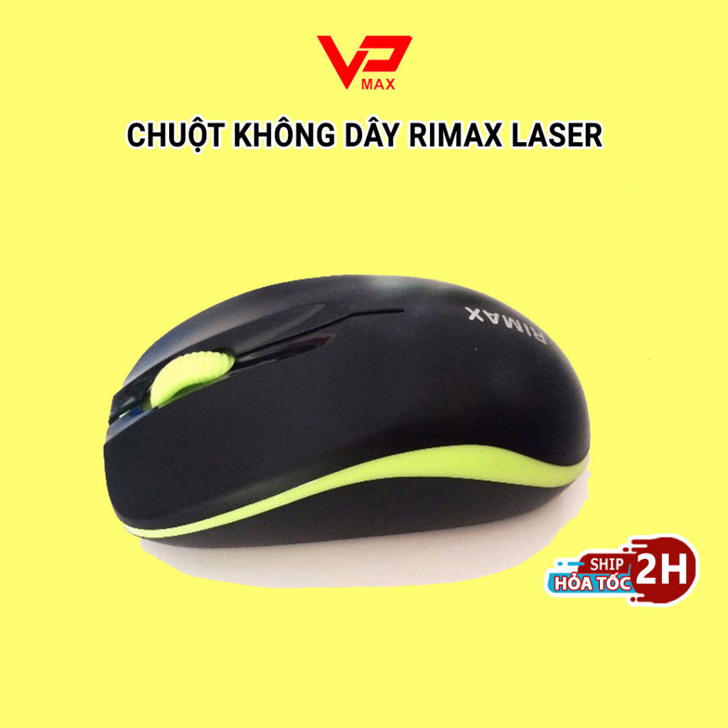 Chuột không dây Rimax Laser/ Chuột Quang Fortech chính hãng cho máy tính laptop