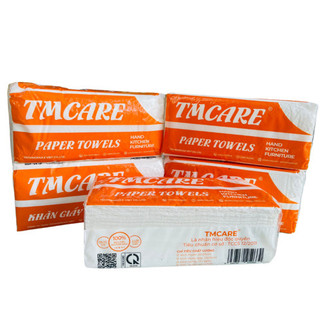 [COMBO-10 GÓI] Giấy lau tay/ khăn giấy rút mã TM-HP-TMCARE-YELLOW (100 tờ/ gói, 2 lớp)