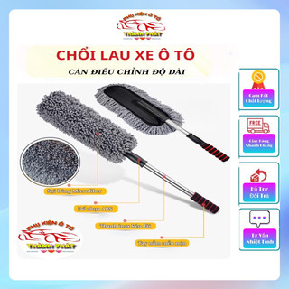 Chổi lau bụi ô tô xe hơi nhà cửa sợi dầu siêu mềm chuyên dụng có thể kéo dài cán