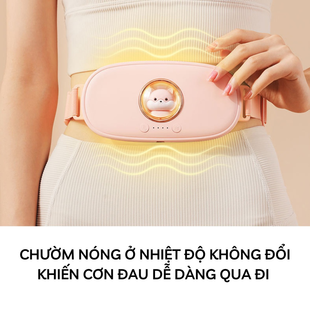 Đai đeo massage giảm đau bụng kinh, máy làm ấm bụng cho phụ nữ, giảm đau lưng khi đến kì DSB01