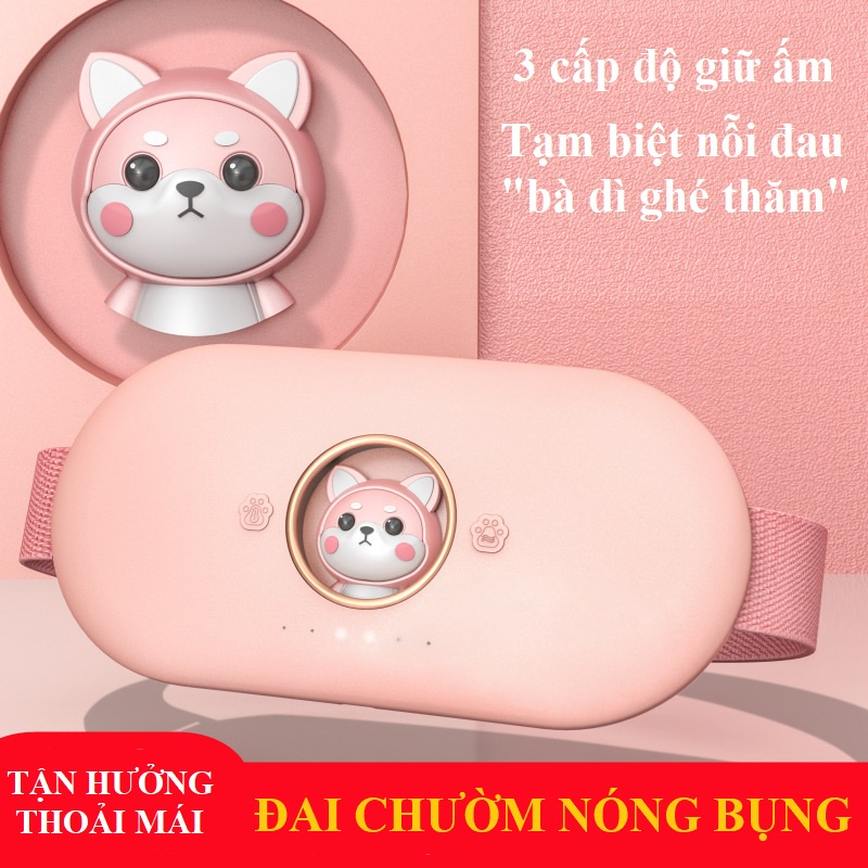 Đai đeo massage giảm đau bụng kinh, máy làm ấm bụng cho phụ nữ, giảm đau lưng khi đến kì DSB01