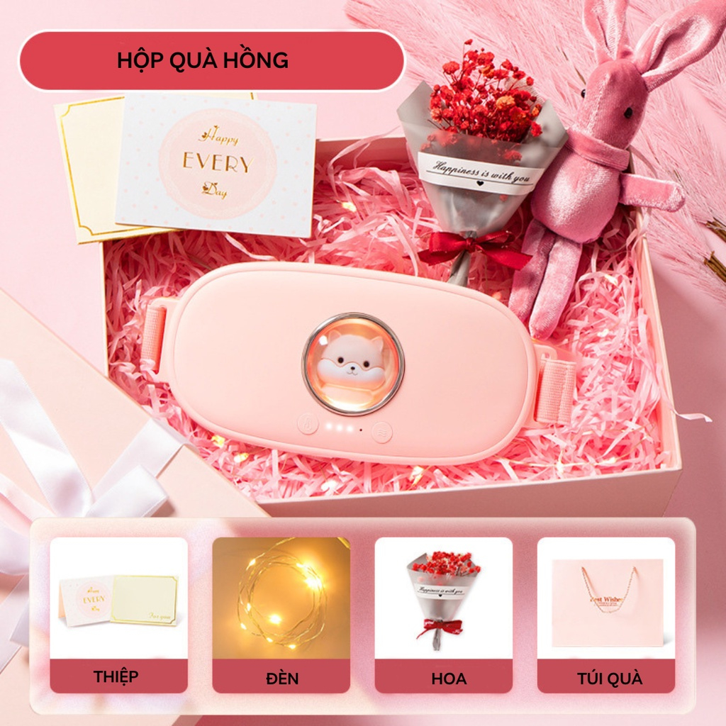 Đai đeo massage giảm đau bụng kinh, máy làm ấm bụng cho phụ nữ, giảm đau lưng khi đến kì DSB01