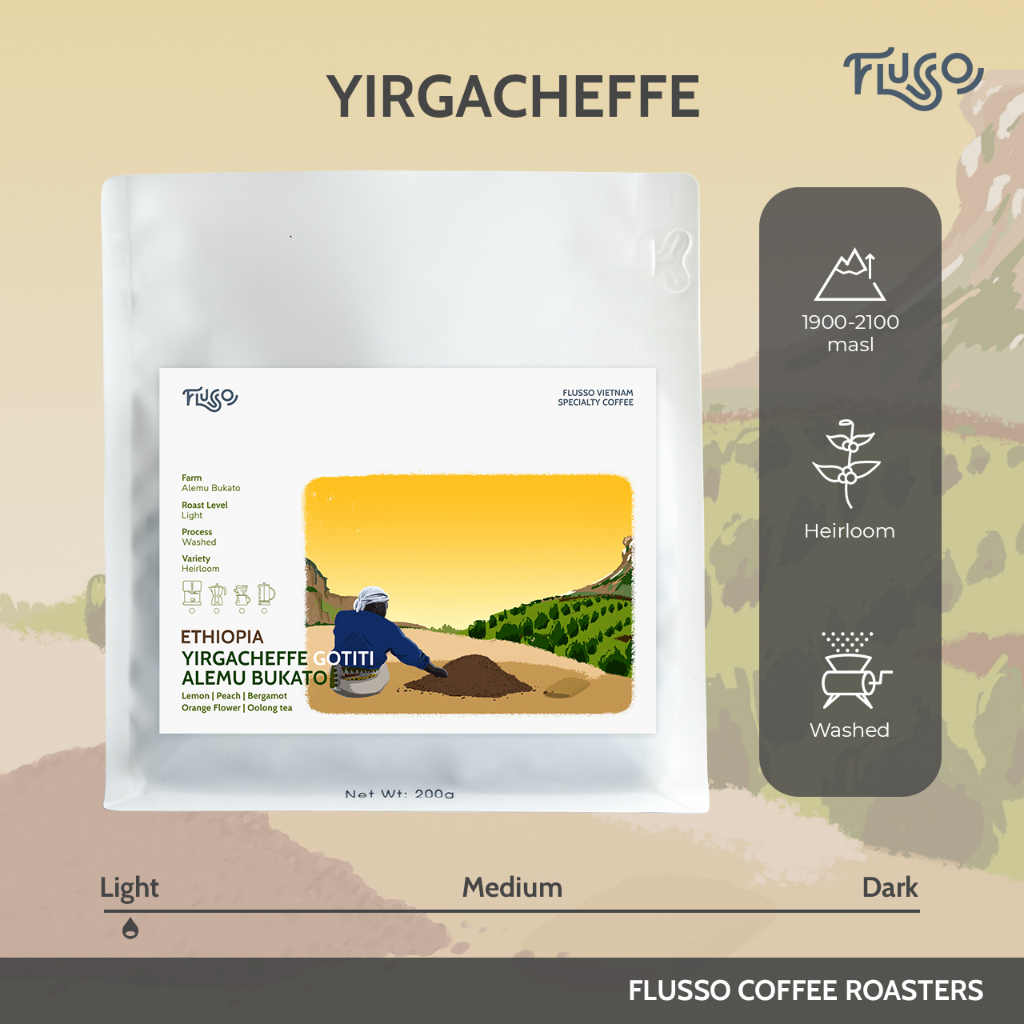 Cà phê Ethiopia Yirgacheffe Gotiti Alemu Bukato