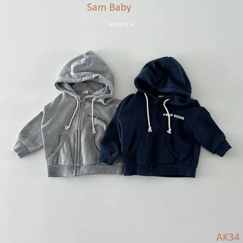 Áo khoác có mũ rút dây Keeping Going cho bé-Sam Baby-AK34