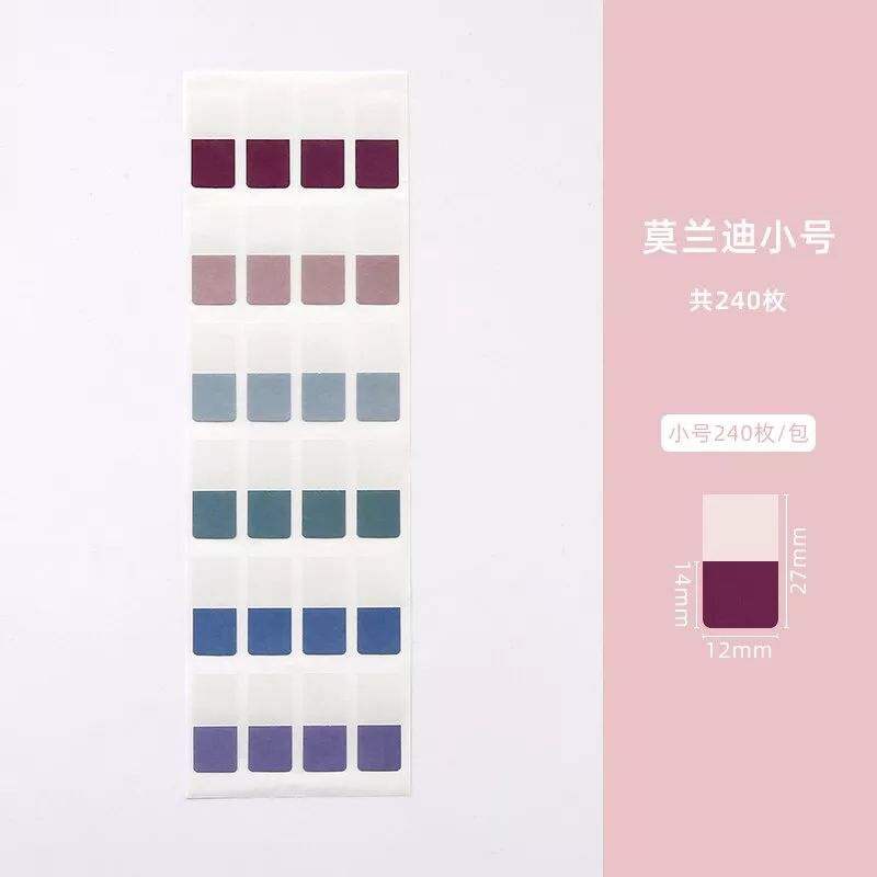 10 Tờ Giấy Note Ghi Chú Đánh Dấu Trang Giấy Phân Trang Dạng Dài Màu Pastel Nhẹ Nhàng