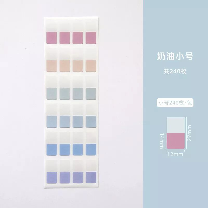 10 Tờ Giấy Note Ghi Chú Đánh Dấu Trang Giấy Phân Trang Dạng Dài Màu Pastel Nhẹ Nhàng