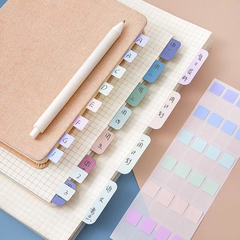10 Tờ Giấy Note Ghi Chú Đánh Dấu Trang Giấy Phân Trang Dạng Dài Màu Pastel Nhẹ Nhàng