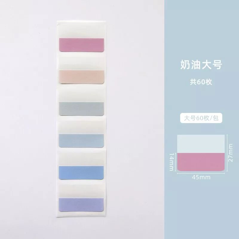 10 Tờ Giấy Note Ghi Chú Đánh Dấu Trang Giấy Phân Trang Dạng Dài Màu Pastel Nhẹ Nhàng