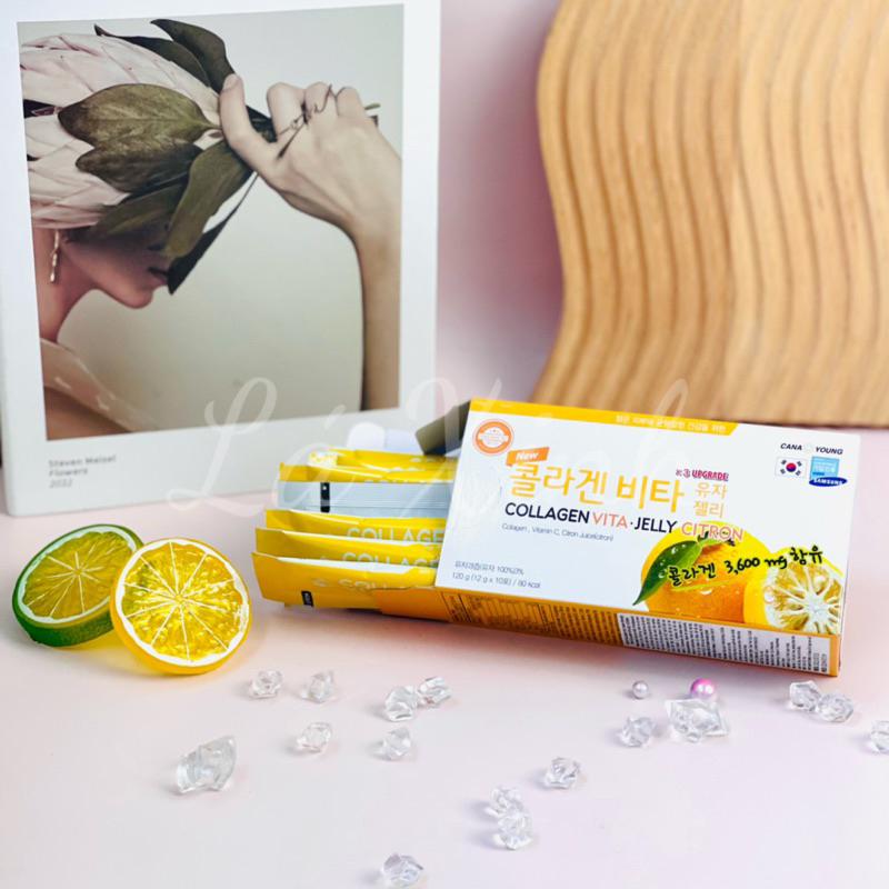 Thanch collagen Vitamin C - Nhân sâm - Tỏi đen hộp 10 gói x 12g