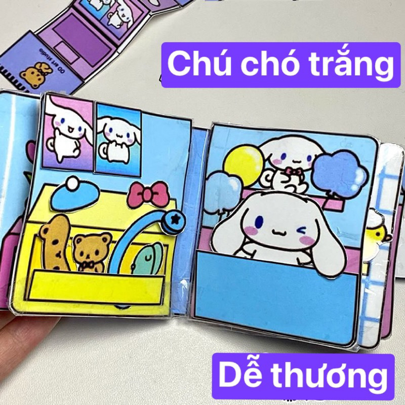 Combo 9 Chủ Đề Quiet Book, Busy Book DIY, Hình Dán Thủ Công Bận Rộn Cho Bé Rèn Luyện Khéo Léo Hình Dán Hoạt Hình Kuromi