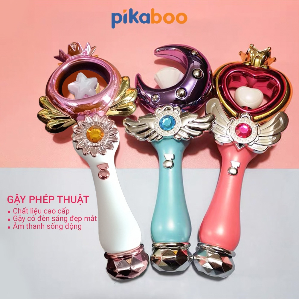 Gậy phép thuật Pikaboo đồ chơi có âm thanh và đèn sáng lấp lánh mẫu đa dạng dày dặn đã được kiểm định an toàn