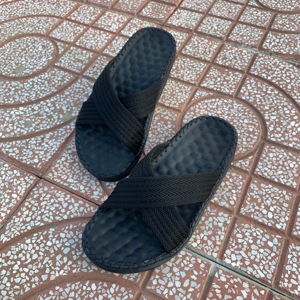 Dép doctor nam đế cao su nguyên khối, BST mùa hè, khâu chỉ thủ công full đế LTK1