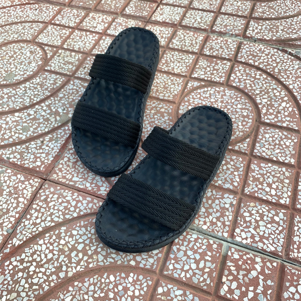 Dép doctor nam đế cao su nguyên khối, BST mùa hè, khâu chỉ thủ công full đế LTK1