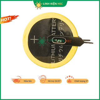 Pin liền đế CR2450 2 chân đứng đảm bảo chất lượng linh kiện hec.
