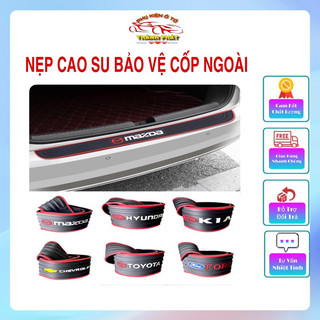 Nẹp Cao Su Chống Trầy Xước Bảo Vệ Cốp Ngoài Ô Tô Xe Hơi - Miếng Dán Bảo Vệ Cốp Ngoài Có Logo Hãng Xe