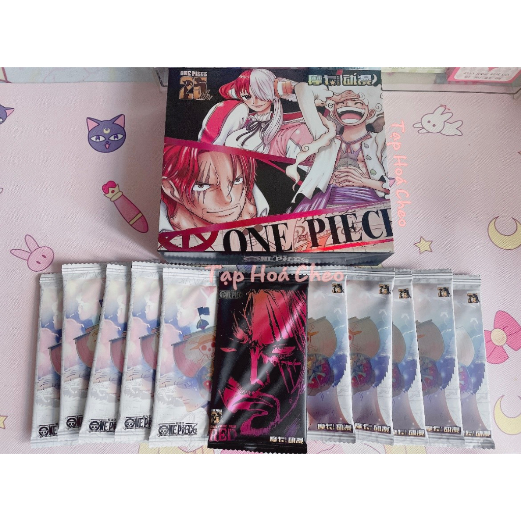 Hộp Thẻ Bài Nhân Phẩm One Piece ver Shark Uta - Hộp 10 Pack 30 Thẻ + 1 Pack 1 Card Hiếm siêu đẹp