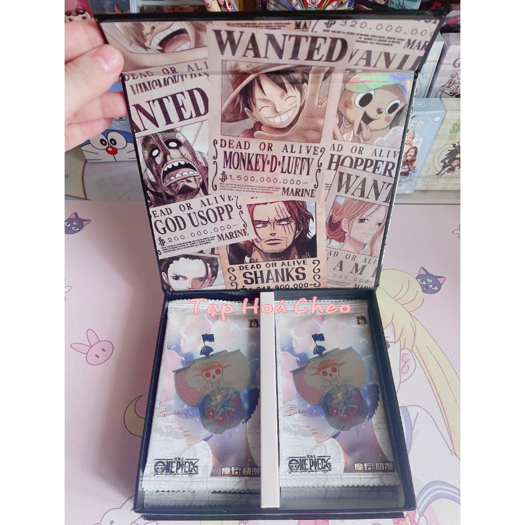 Hộp Thẻ Bài Nhân Phẩm One Piece ver Shark Uta - Hộp 10 Pack 30 Thẻ + 1 Pack 1 Card Hiếm siêu đẹp