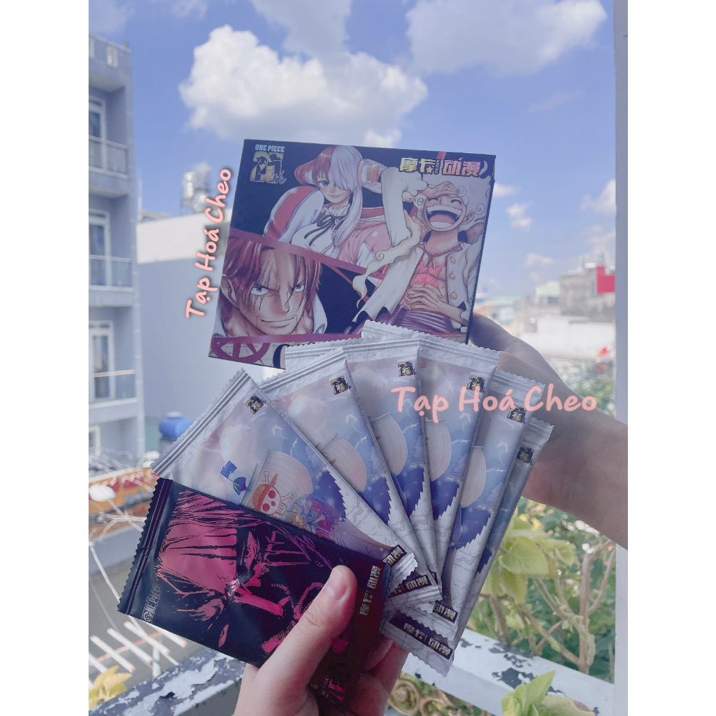 Hộp Thẻ Bài Nhân Phẩm One Piece ver Shark Uta - Hộp 10 Pack 30 Thẻ + 1 Pack 1 Card Hiếm siêu đẹp