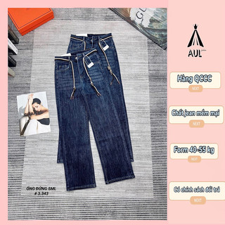 Quần jean nữ ống đứng trơn basic phong cách hot loại đẹp ( chất lượng y hình )