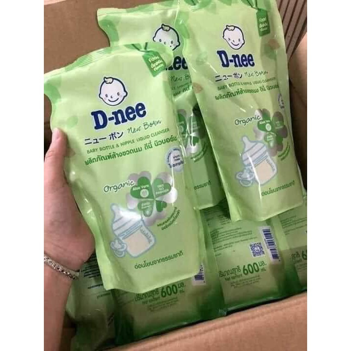 Nước rửa bình sữa Dnee Organic Túi 550ml, Chai 600ml Thái Lan