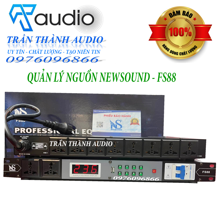 Quản lý nguồn dàn âm thanh gia đình NEWSOUND FS88 hàng nhập khẩu 2023,có chế độ lọc nguồn bảo hành 24 tháng