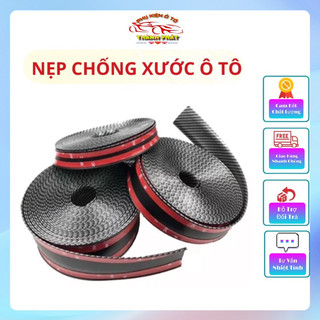 Nẹp chống xước bước chân bậc cửa, cốp ô tô xe hơi mạ cacbon cao cấp