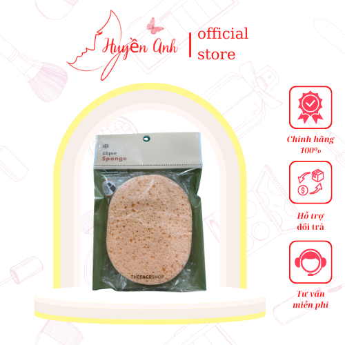Bông mút rửa mặt bọt biển ovan The Face Shop Hàn Quốc dụng cụ rửa mặt siêu mềm.