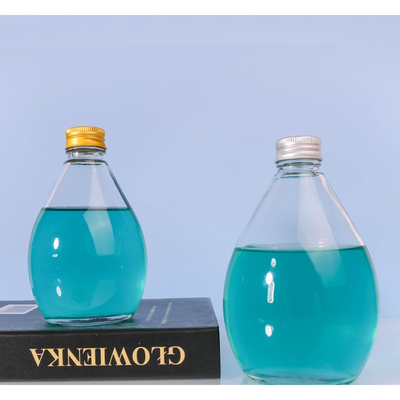 chai thủy tinh 500ml giọt nước nắp nhôm