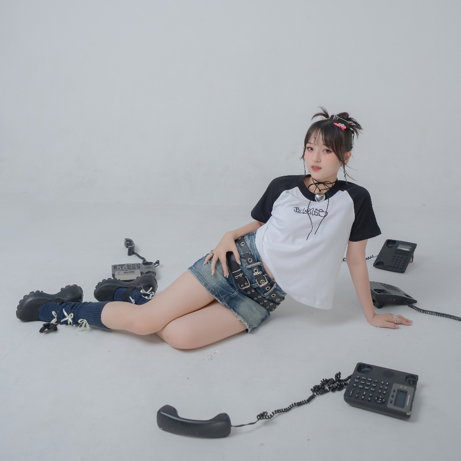 Áo thun baby tee form raglan chữ thêu Buenas BTB13