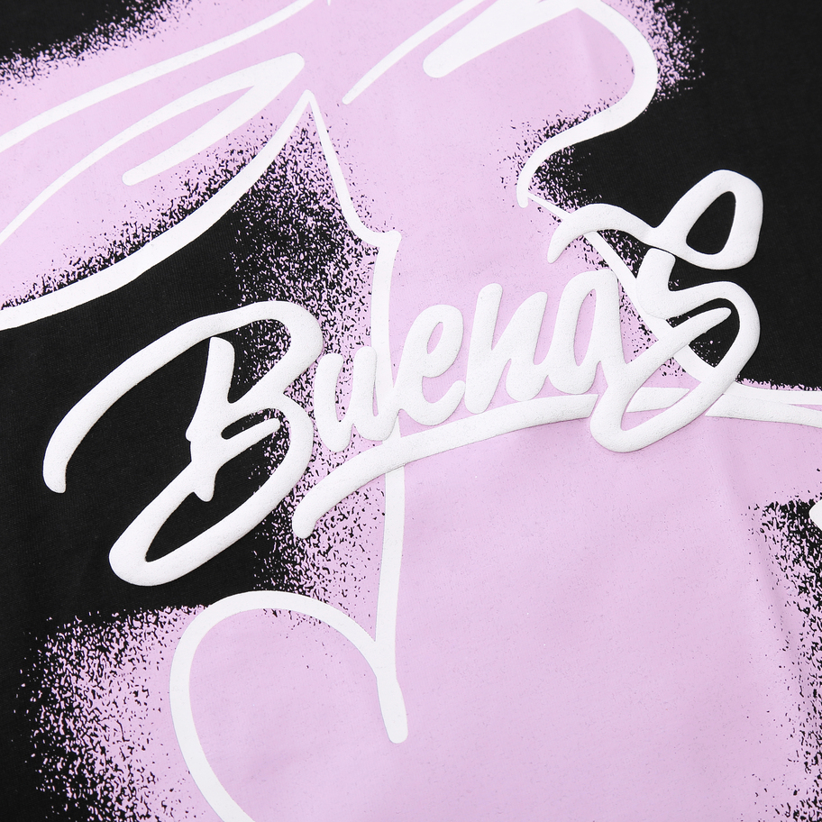 Áo thun local brand oversize unisex hình in charm chữ nổi BUENAS - BRT03