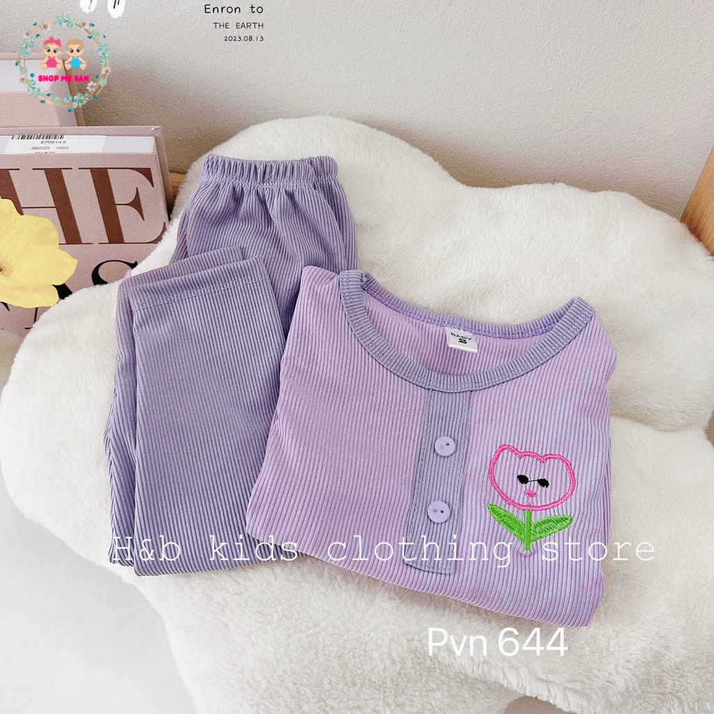 Bộ Thu Đông Bé Gái, Bộ Thu Đông Bé Trai Chất Liệu Tăm Lạnh Loại 1 Mềm Đẹp Cùng Hình Thêu, Kiểu Dáng Dễ Thương