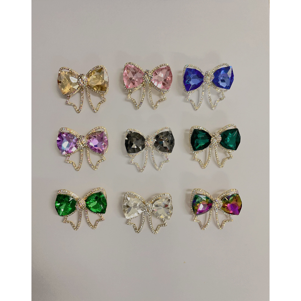 Charm nơ viền gắn dép