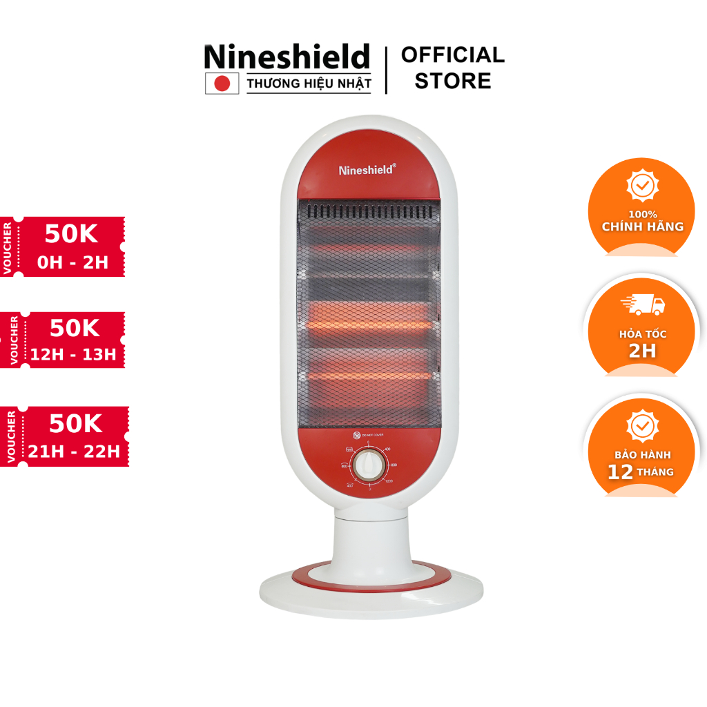 Máy sưởi Halogen Nineshield NS05SH [Mã BMLTB200 giảm đến 100K đơn 499K]