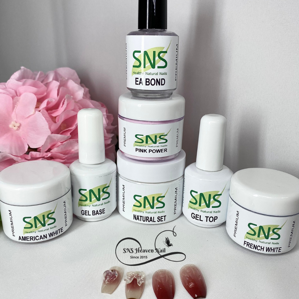Bột nhúng móng, bột đắp móng, bột nail SNS ( Base - Bond - Top - Nature - Pink - French - American )