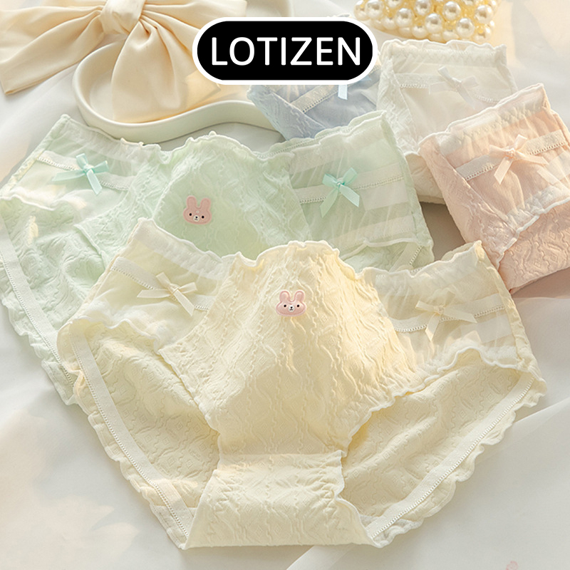 Quần lót nữ họa tiết dễ thương Combo 5 quần lót nữ đính nơ