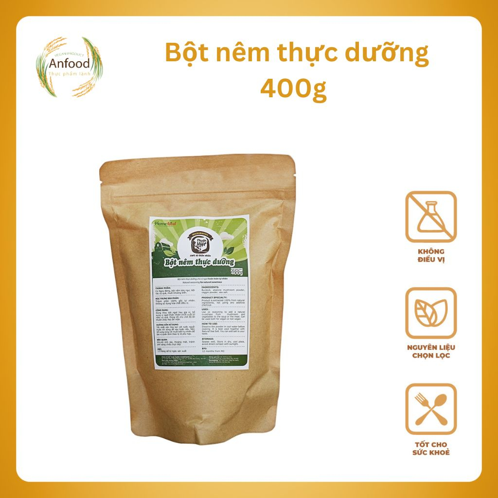 Bột nêm chay ngưu bàng (Bột nêm thực dưỡng) Homefood - Túi 400g