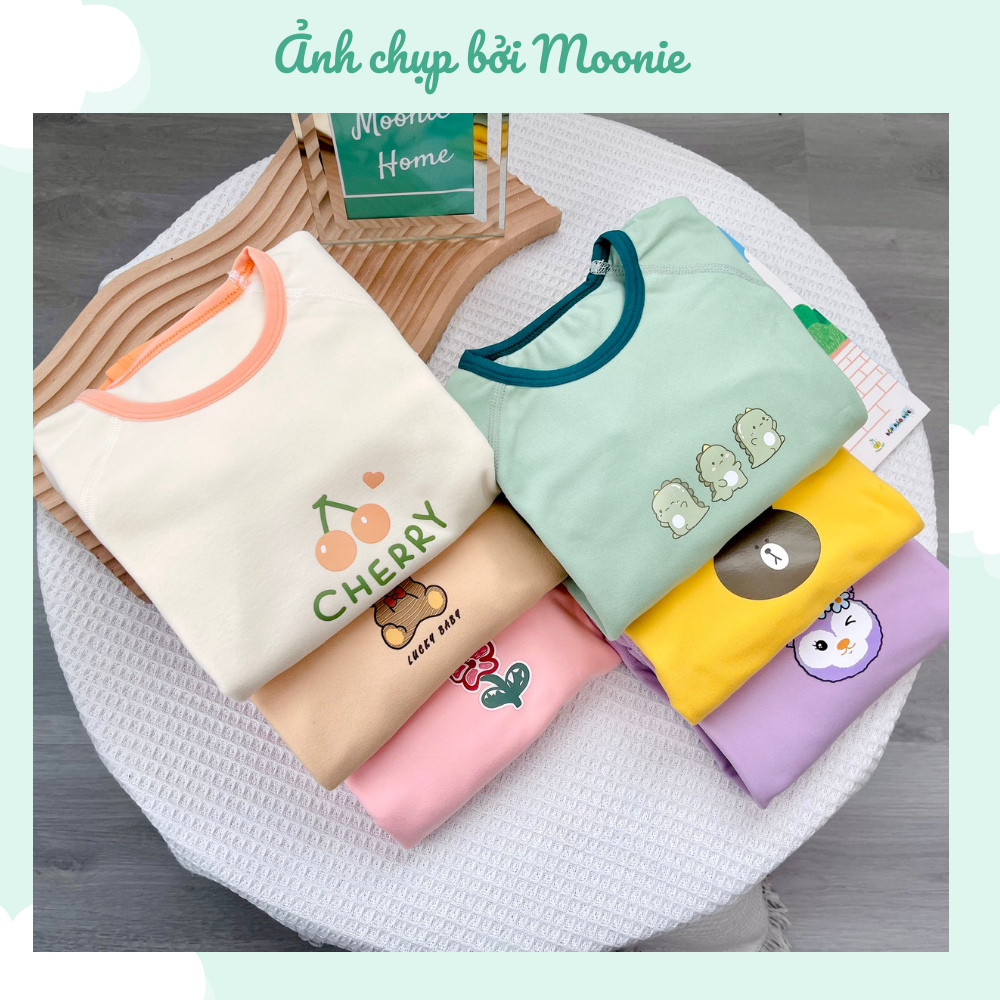 Đồ Bộ Cho Bé Trai, Gái Dài Tay Thu Đông - Bộ Ngủ Cho Bé Cotton Nỉ Co Giãn Tốt Mã BN -05