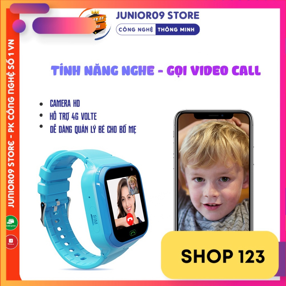 Đồng hồ thông minh Định vị Trẻ em Lắp sim Nghe gọi Video Call Ccho bé trai bé gái JUNIOR09 WATCH shop 11 | BigBuy360 - bigbuy360.vn