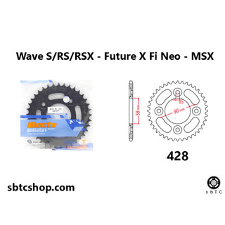 Dĩa lớn recto 37 38 40 răng cho xe wave s rs rsx future msx 125 x fi chính hãng