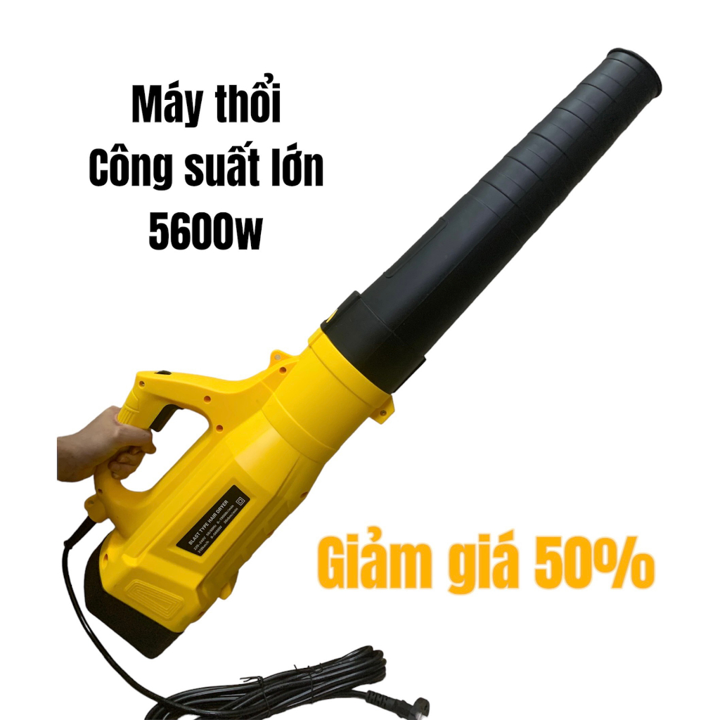 Máy Thổi Lá, Thổi bụi , Thổi công nghiệp công suất cực lớn 5600W- Có 6 độ cấp độ chỉnh to nhỏ Bảo hành 12 tháng