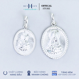  Mặt Dây Chuyền Bạc Duy Hiển Hình Tượng Phật Quan Thế Âm Bồ Tát Hình Bầu Dục Đủ 2 Size 