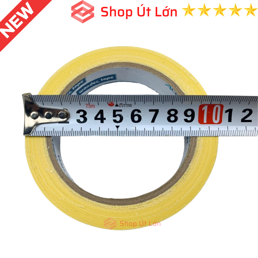 1 Cuộn băng keo vải, rộng 2cm, dài 12.5 mét, lõi siêu mỏng, nặng 85gram