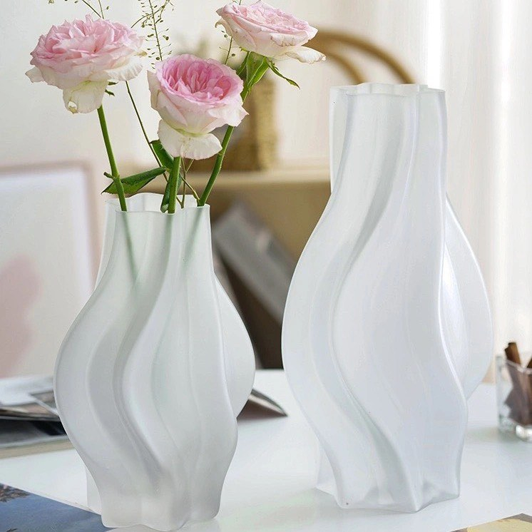 Bình hoa decor phòng ngủ,bình hoa lượn sóng trang trí bàn làm việc làm quà tặng sinh nhật