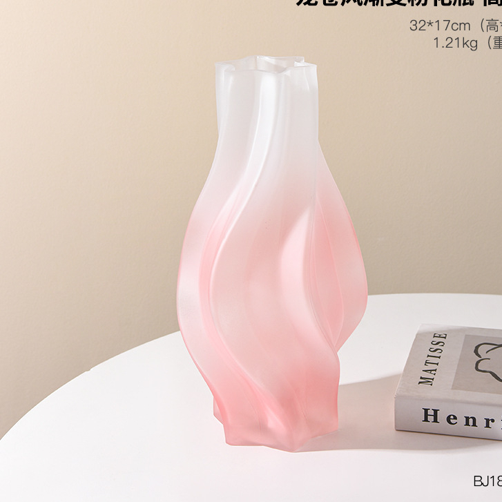 Bình hoa decor phòng ngủ,bình hoa lượn sóng trang trí bàn làm việc làm quà tặng sinh nhật