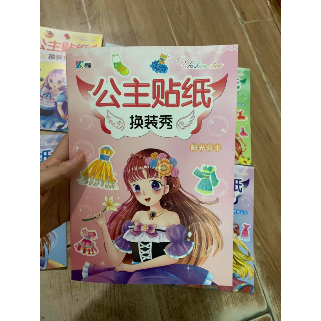 Bộ 6 quyển tranh bóc dán hình công chúa cho bé