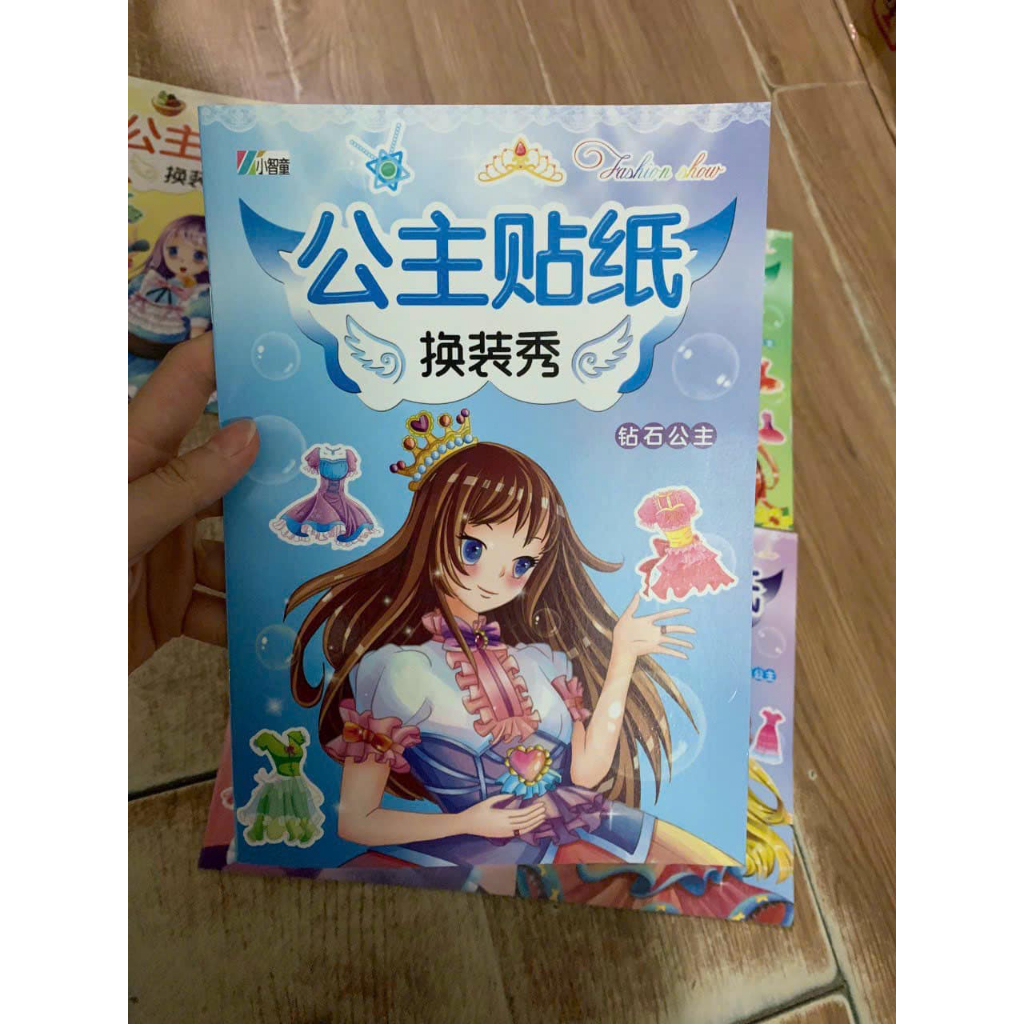 Bộ 6 quyển tranh bóc dán hình công chúa cho bé