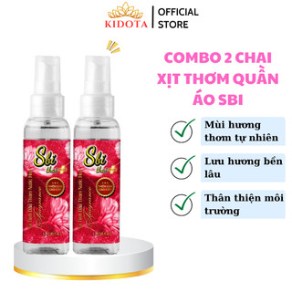 COMBO 2 Lọ xịt thơm quần áo hương nước hoa lưu hương bền lâu chính hãng SBI chai xịt thơm tủ quần áo khử mùi ẩm mốc