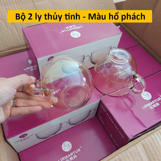 [ảnh thật cầm tay] cốc thuỷ tinh hổ phách 480ml
