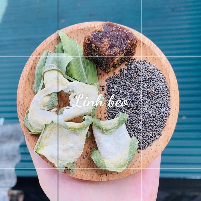 Sét 5 Gói Trà Bí đao hạt chia ( Gồm: Bí đao sấy lạnh, Cốt bí đao, lá dứa thơm, hạt chia)