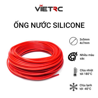 Ống silicon dẻo chịu nhiệt 3x5mm / 4x7mm màu xanh / đỏ / vàng / đen / trắng / trong suốt dẫn nước, dẫn xăng